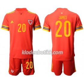 Wales Daniel James 20 Barn Hjemmedraktsett Euro 2020 Kortermet (+ Korte bukser)